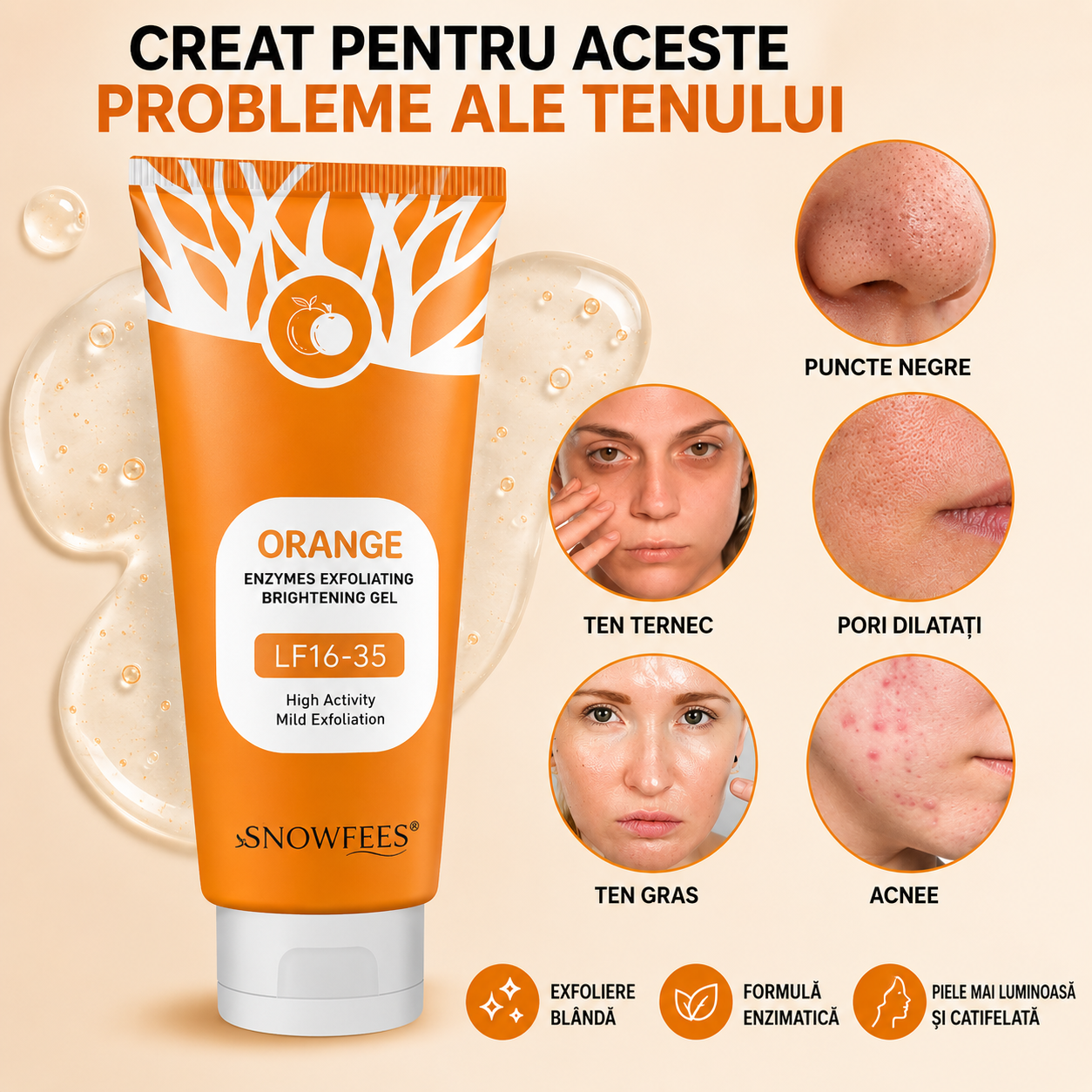 Scrub Exfoliant Portocală Naturală