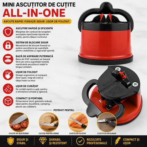 Ascuțitor Compact de Cuțite