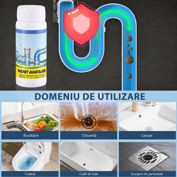 Curățător Tornado Magic pentru Țevi