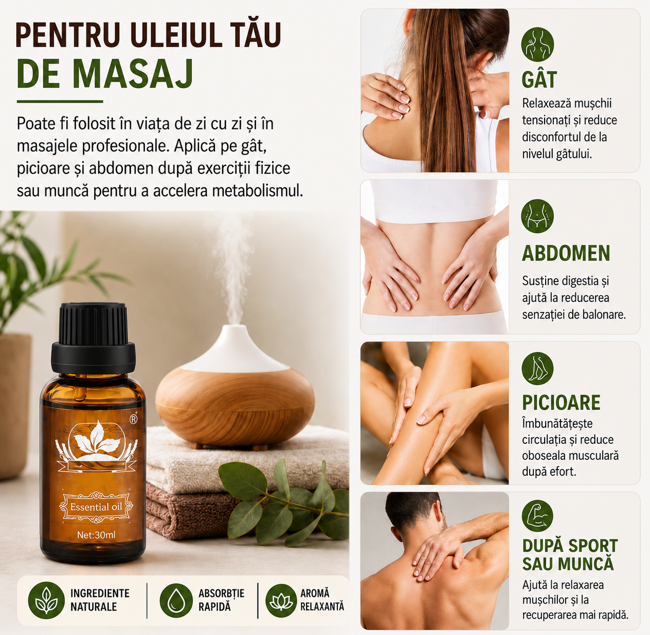 Ulei Corporal Tonifiant cu Ghimbir