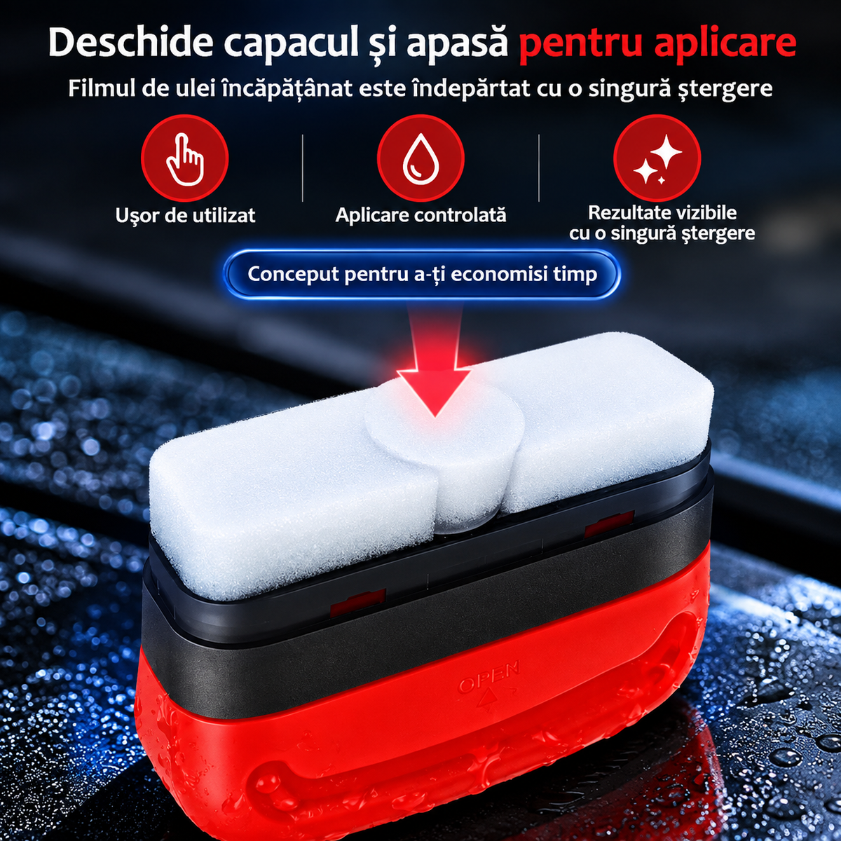Perie pentru Curățarea Geamurilor Auto